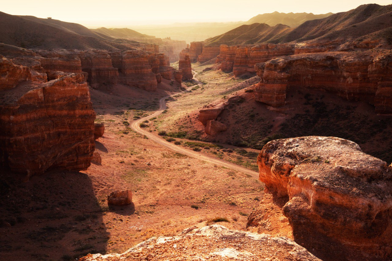 Valle de los Castillos en el Cañón de Charyn, Kazajistán